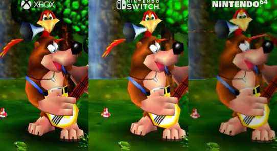 Comparaison graphique Banjo-Kazooie (N64 vs Xbox vs Switch)