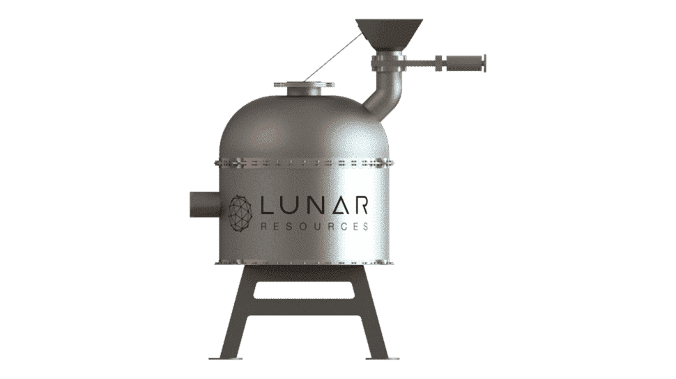 Rendu d'un extracteur de ressources en fusion en cours de développement par Lunar Resources.