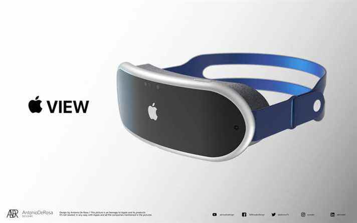 Concept de casque Apple VR par Antonio De Rosa.