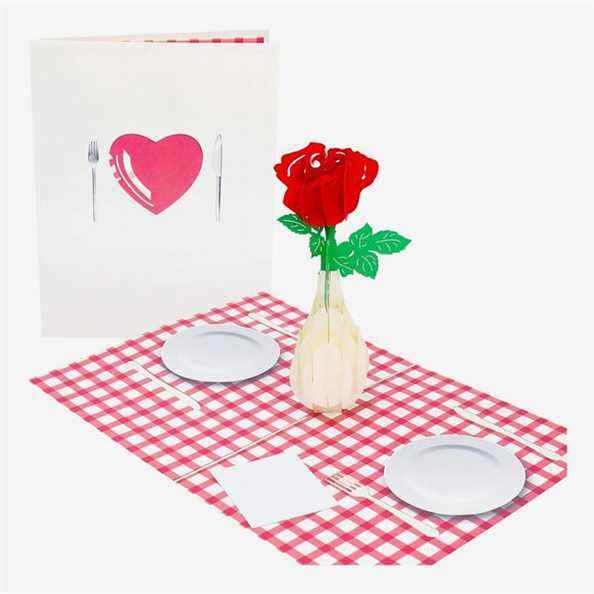 PopLife Rendez-vous romantique pour deux Carte de Saint Valentin 3-D