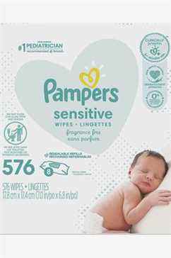 Lingettes pour couches pour bébé Pampers Sensitive (paquet de 8)