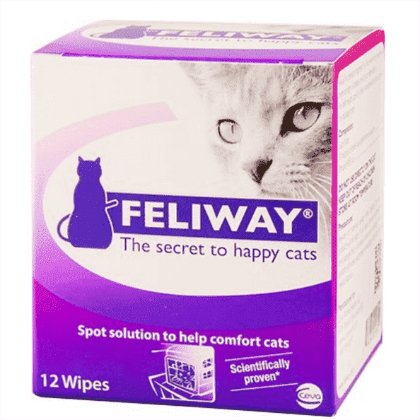 Feliway Lingettes de voyage apaisantes pour chat, boîte de 12 pièces
