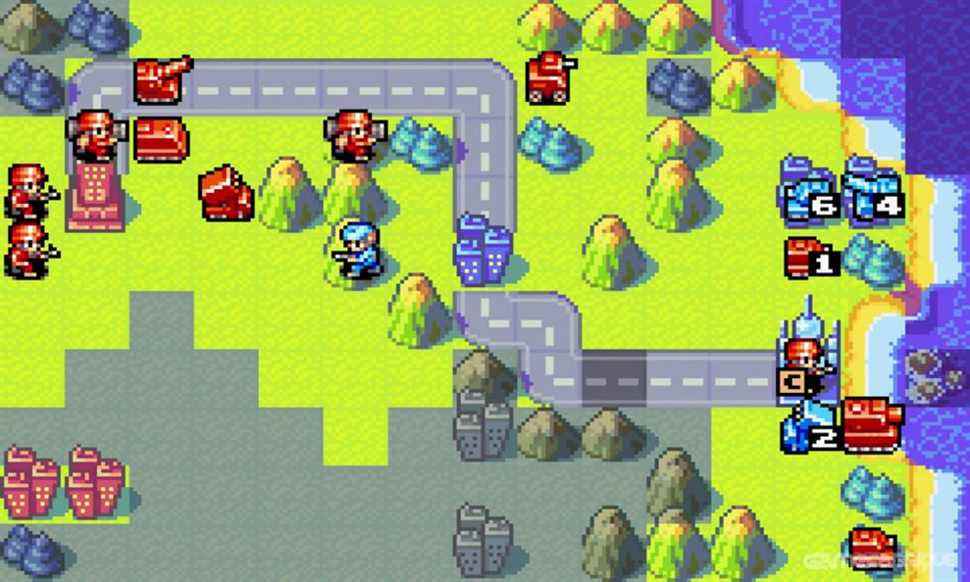 Une capture d'écran du jeu Advance Wars.