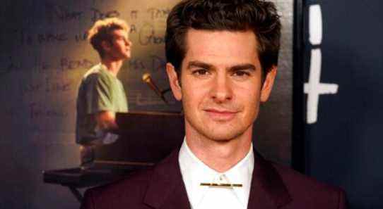 Andrew Garfield poses at the premiere of the film "tick, tick…BOOM!" on the opening night of the 2021 AFI Fest, Wednesday, Nov. 10, 2021, in Los Angeles. (AP Photo/Chris Pizzello)