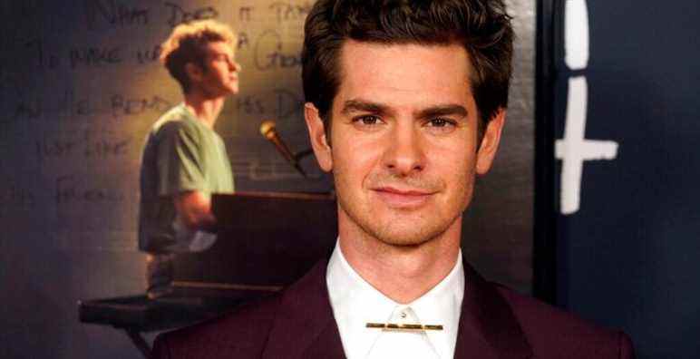 Andrew Garfield poses at the premiere of the film "tick, tick…BOOM!" on the opening night of the 2021 AFI Fest, Wednesday, Nov. 10, 2021, in Los Angeles. (AP Photo/Chris Pizzello)