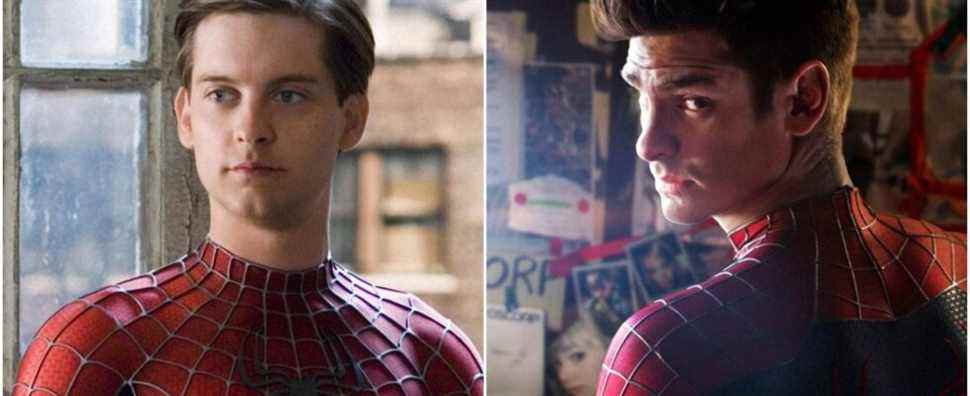 Andrew Garfield et Tobey Maguire se sont faufilés dans la première de Spider-Man : No Way Home