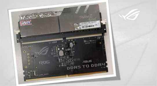 Asus développe une carte adaptateur DDR4 vers DDR5