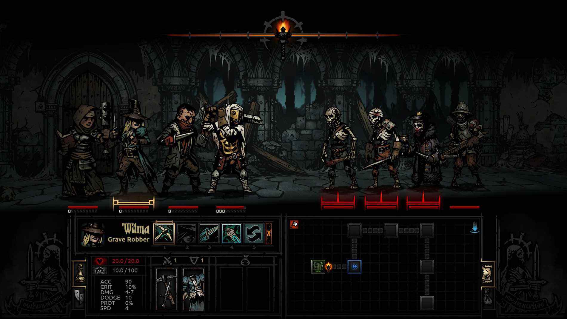 Capture d'écran de la bataille du donjon le plus sombre