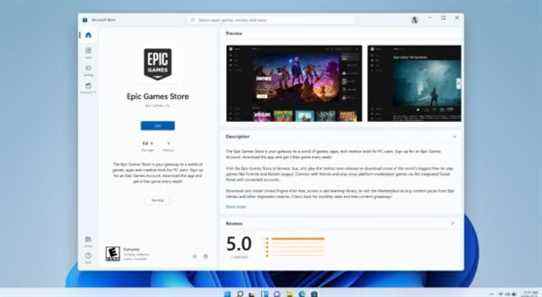 L'Epic Games Store arrive sur le Microsoft Store, pour une raison quelconque