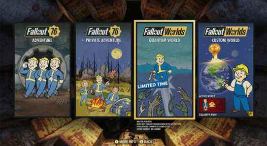 La mise à jour personnalisable des mondes de Fallout 76 est maintenant en ligne