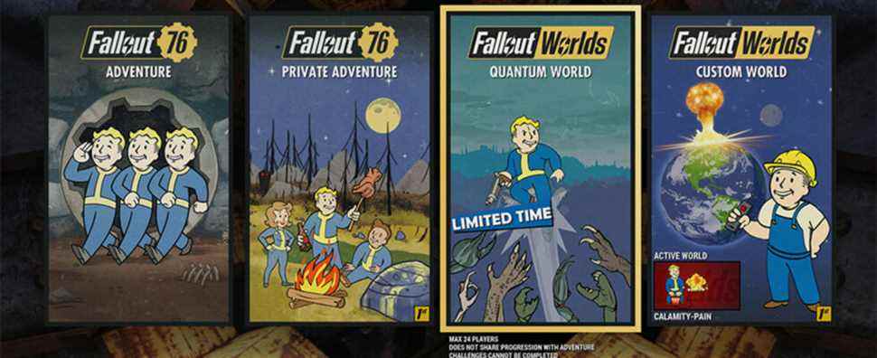 La mise à jour personnalisable des mondes de Fallout 76 est maintenant en ligne