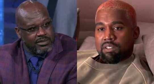Pourquoi Shaq dit qu'il ne "se sent pas désolé" pour Kanye West au milieu des problèmes de coparentalité avec Kim Kardashian