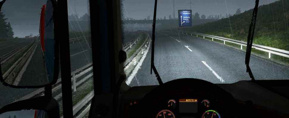 Vous ne connaissez pas la peur tant que votre moteur n'a pas fonctionné sur une route de campagne sombre dans Euro Truck Simulator