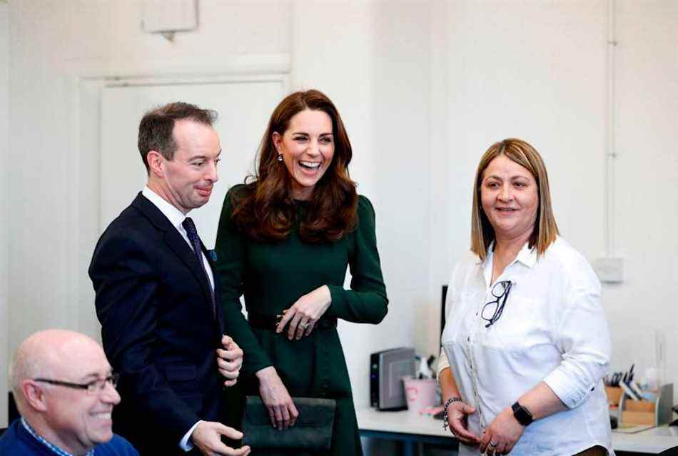 La duchesse de Cambridge a porté Beulah London à plusieurs reprises, notamment lors de cette visite caritative en janvier 2019. (Getty Images) 