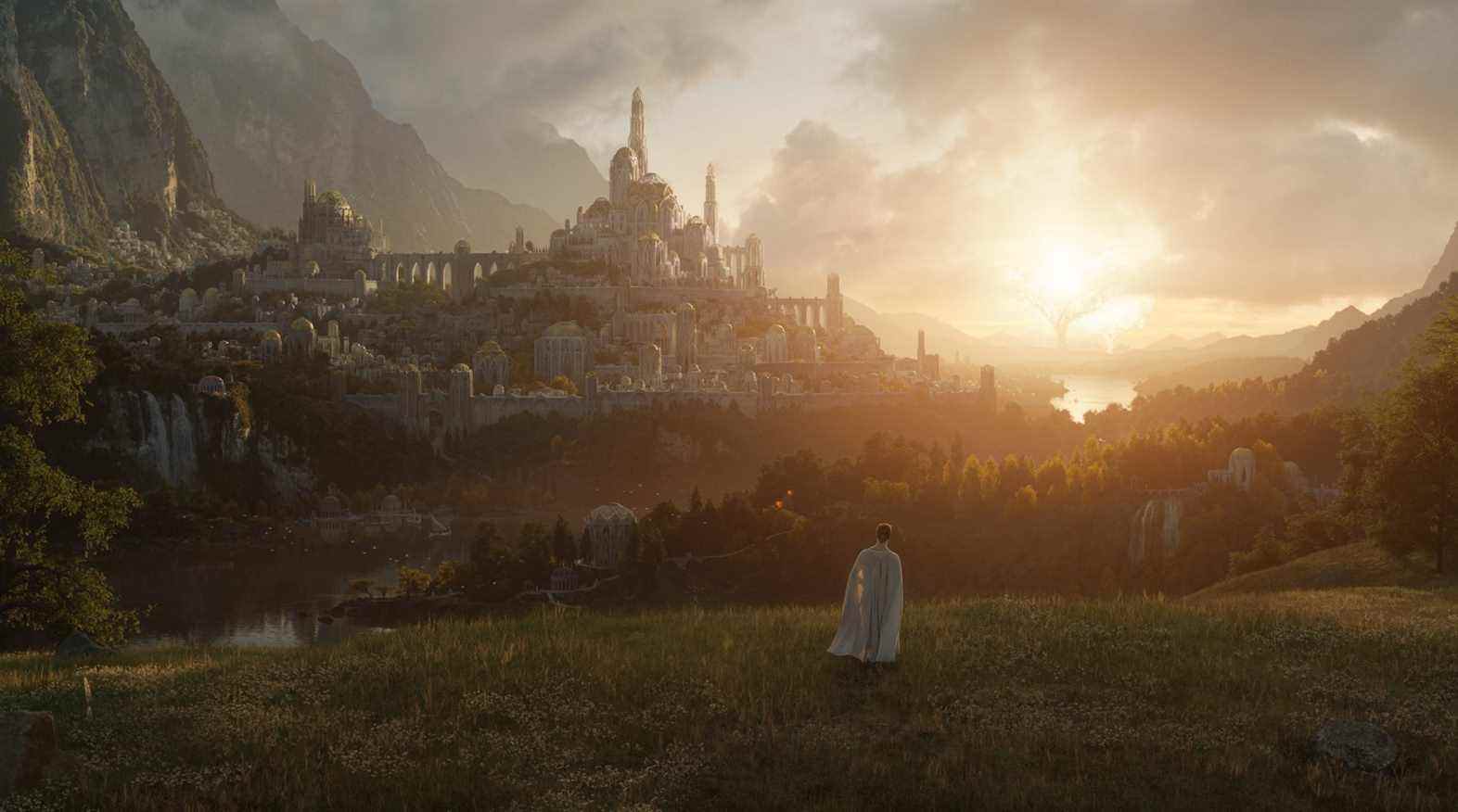 Une image promotionnelle pour la série télévisée Lord of the Rings d'Amazon Prime Video
