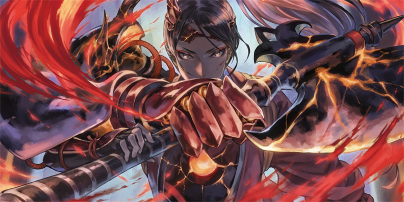 Risona, Asari Commander – Carte de prévisualisation exclusive Magic: The Gathering Kamigawa: Neon Dynasty