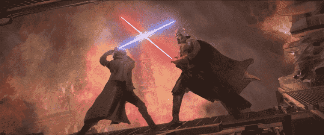 Art conceptuel Obi-Wan Kenobi contre Dark Vador