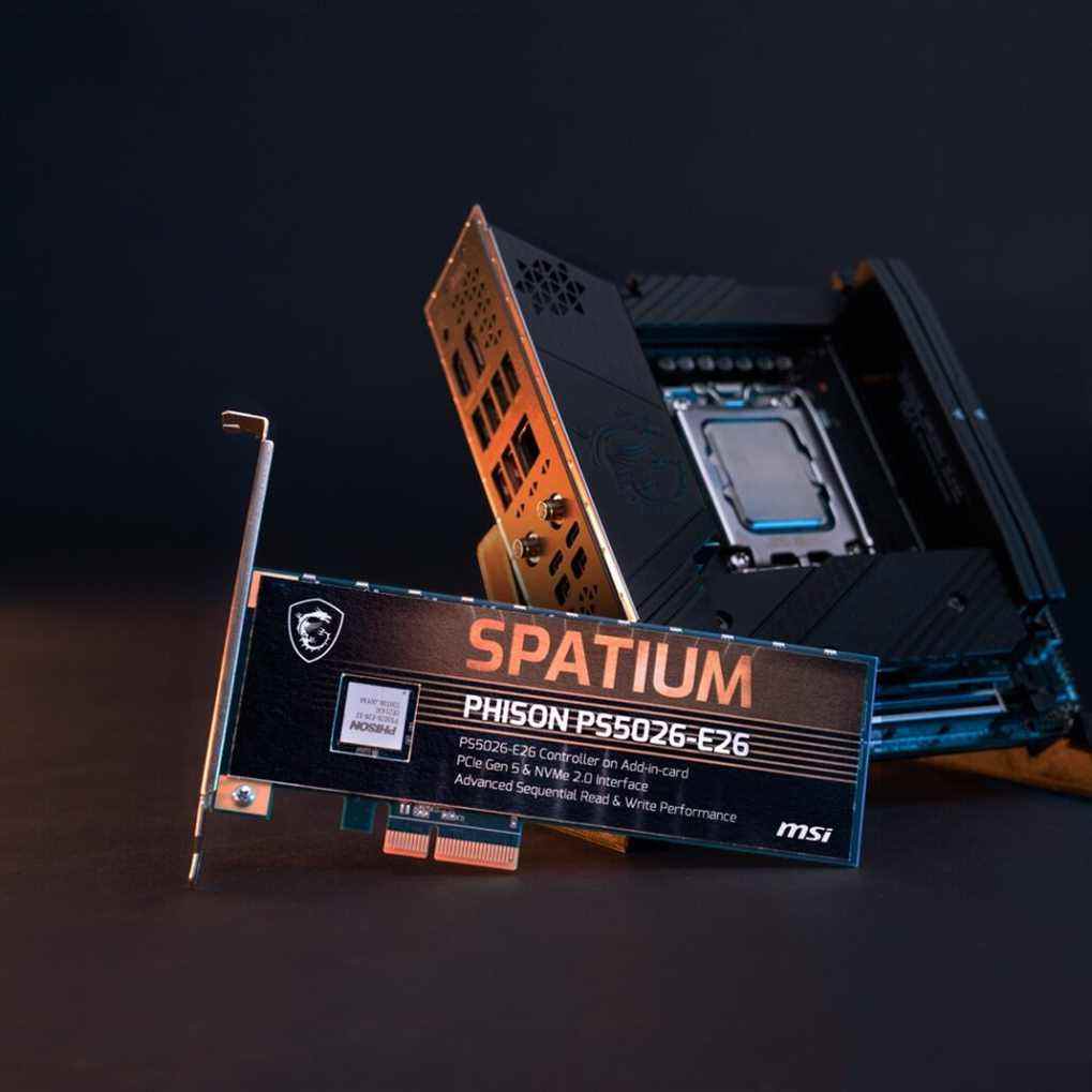 MSI présente son SSD Spatium PCIe Gen 5 de nouvelle génération, la première conception de Phison basée sur le contrôleur PS5026-E26