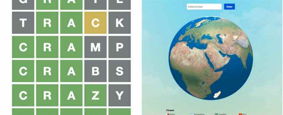 Wordle Spinoff Globle est une version géographique du jeu de mots viral