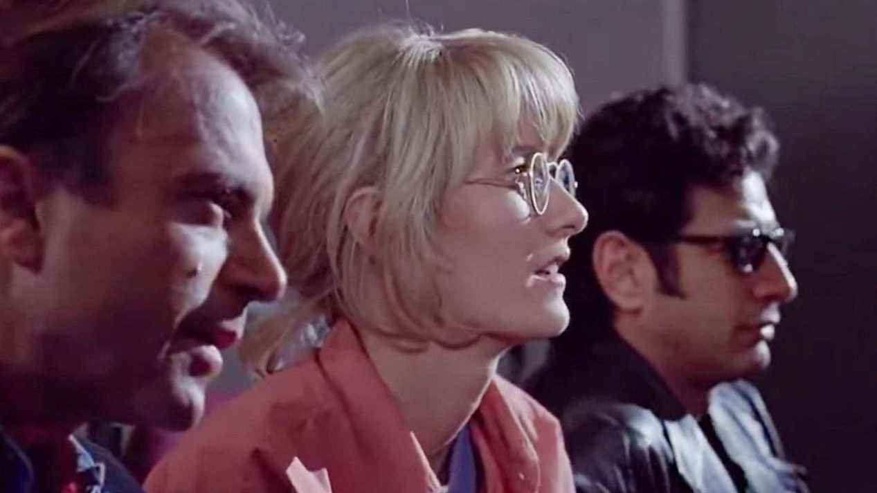 Sam Neill, Laura Dern et Jeff Goldblum dans Jurassic Park