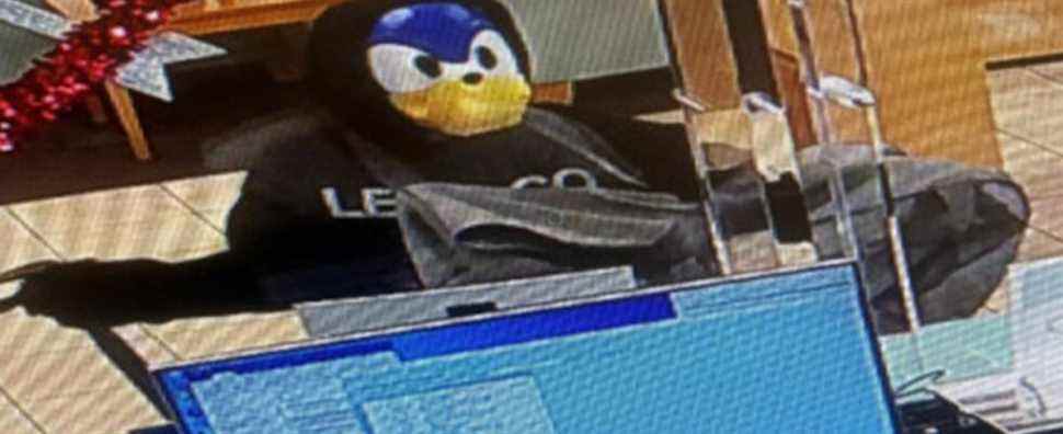 Guy ne parvient pas à cambrioler une banque alors qu'il porte le visage de Sonic the Hedgehog