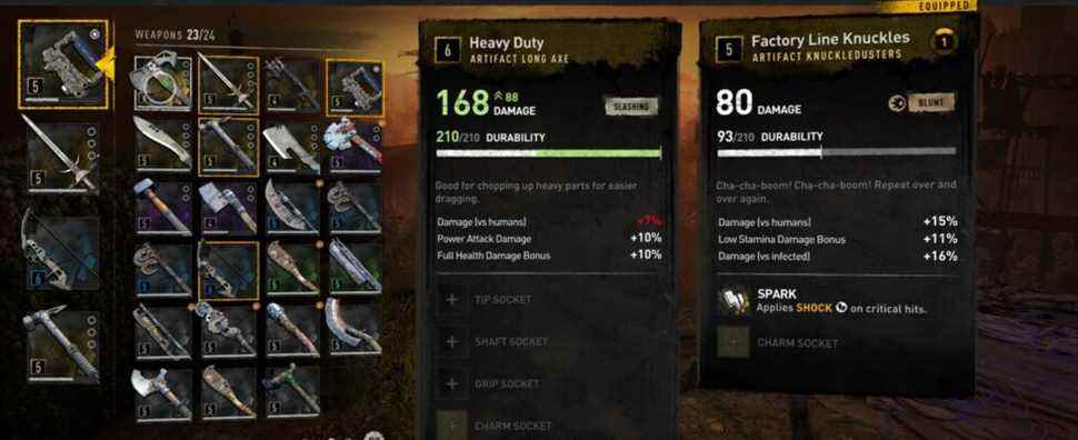 Quelles sont les meilleures armes dans Dying Light 2 et comment réparer les armes ?