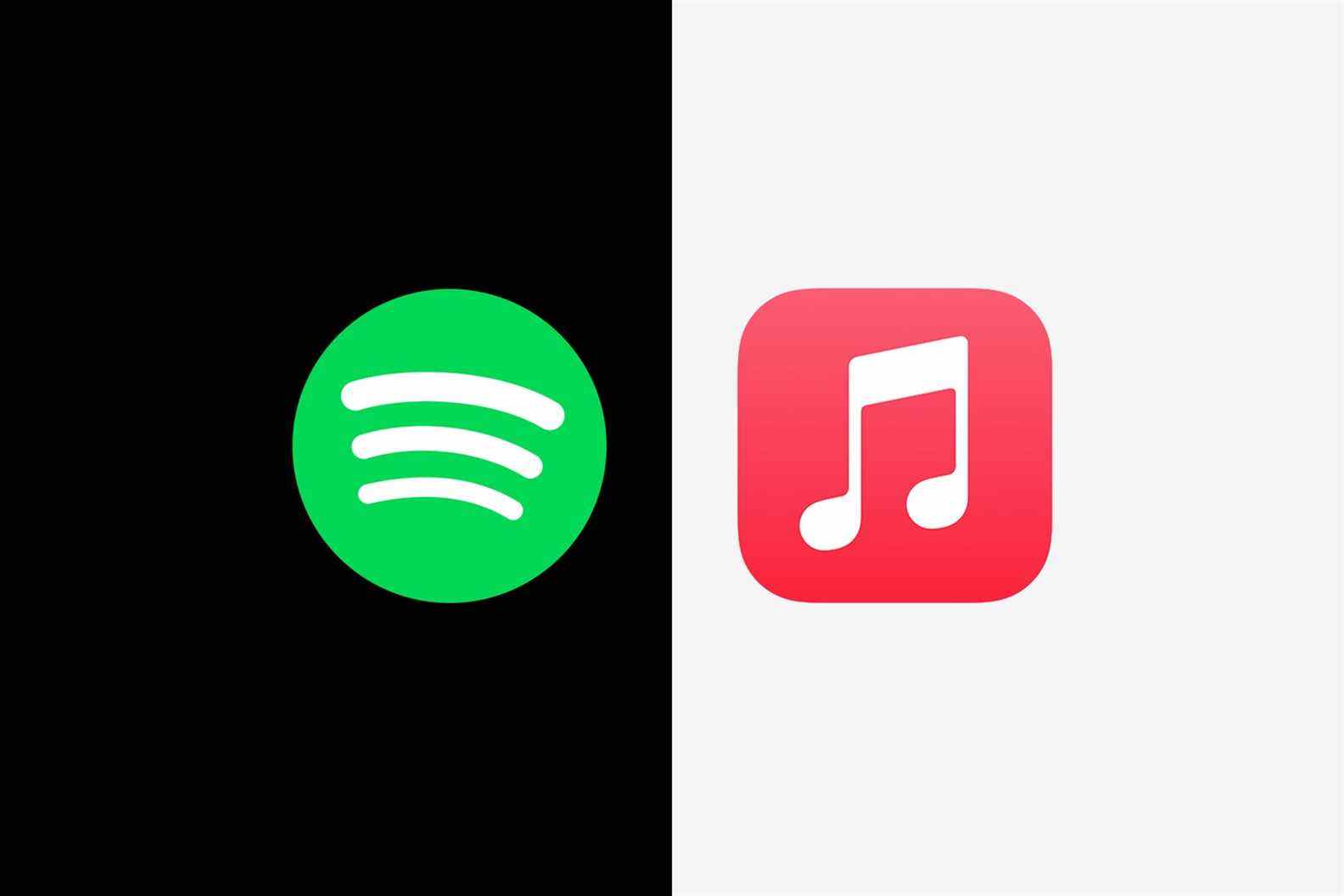 icônes de musique spotify et apple