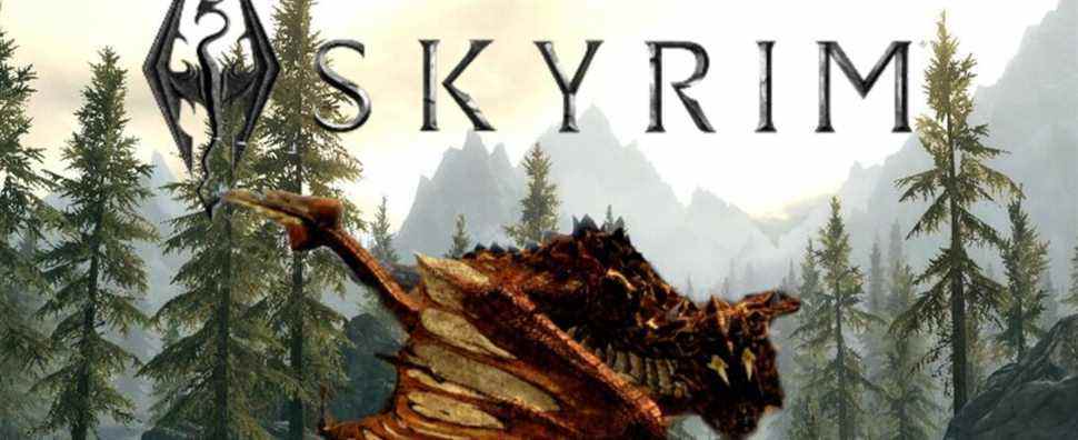 Skyrim Elder Dragon Kill Cam Scène ruinée par un arbre