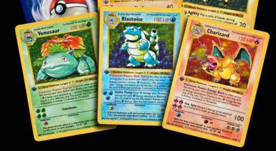 Une feuille de cartes Pokémon non coupées de 1998 est mise aux enchères