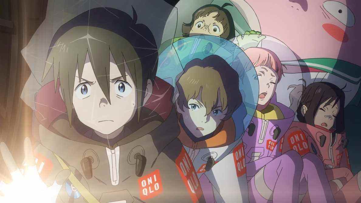 (LR) Touya, Taiyo, Hiroshi, Nasa, Mina et Anshinkun dans The Orbital Children.