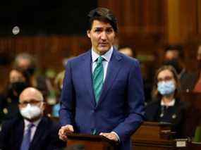 Le premier ministre Justin Trudeau s'exprime jeudi à la Chambre des communes sur la mise en œuvre de la Loi sur les mesures d'urgence.