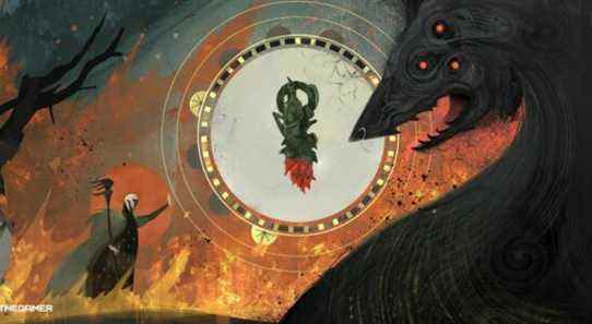 Dragon Age 4 - Mural of Wolf, Elf, and Lyrium Idol