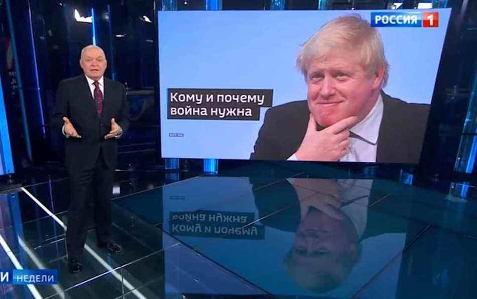 State TV a également répertorié Boris Johnson - Steve Rosenberg @BBCSteveR/Twitter