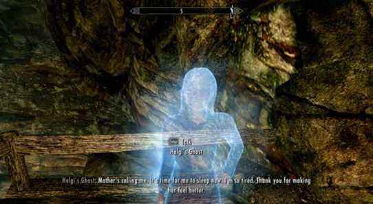 skyrim helgi ghost dialogue laid to rest quest end