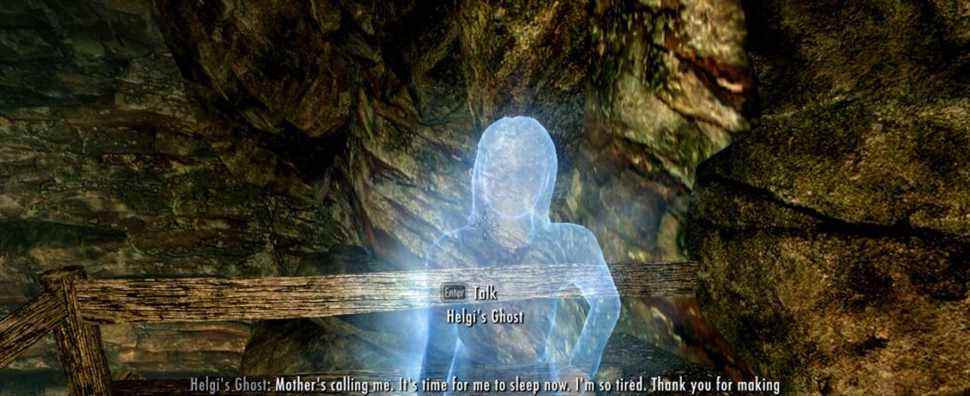 skyrim helgi ghost dialogue laid to rest quest end