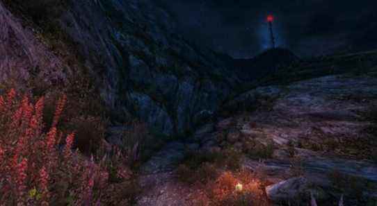Dear Esther - Image of a trail winding up the side of a rocky hill
