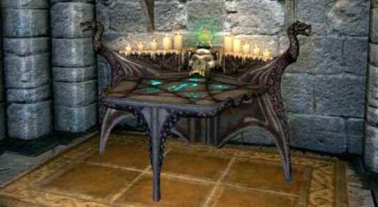 skyrim enchanting table inside building