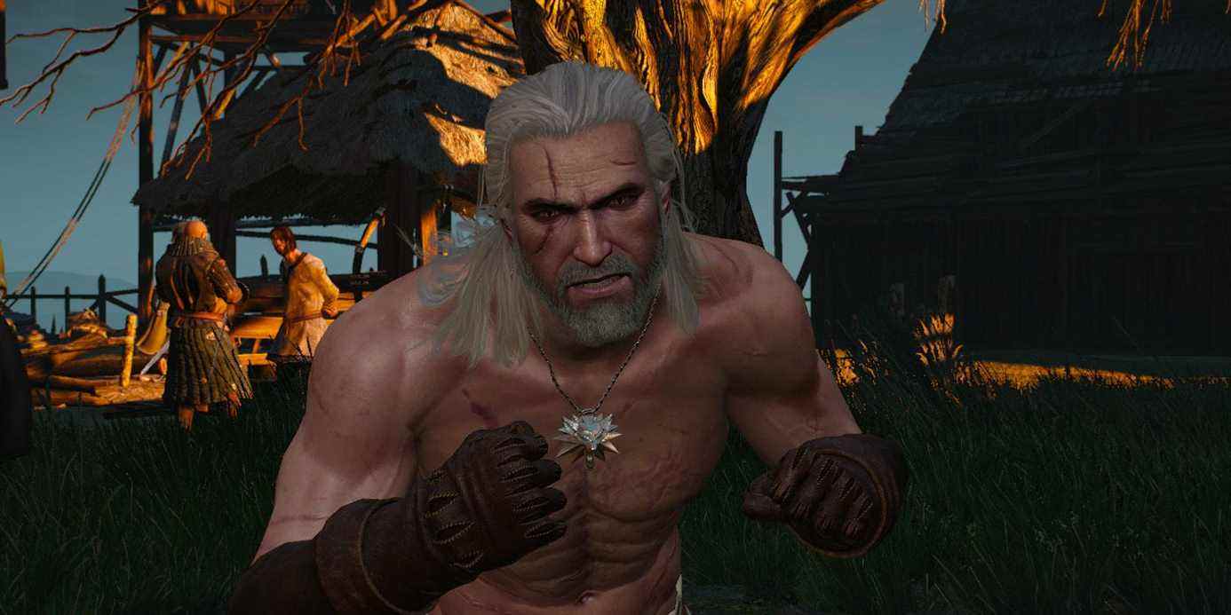 Geralt coince l'adversaire - Guide de combat du poing de Witcher 3