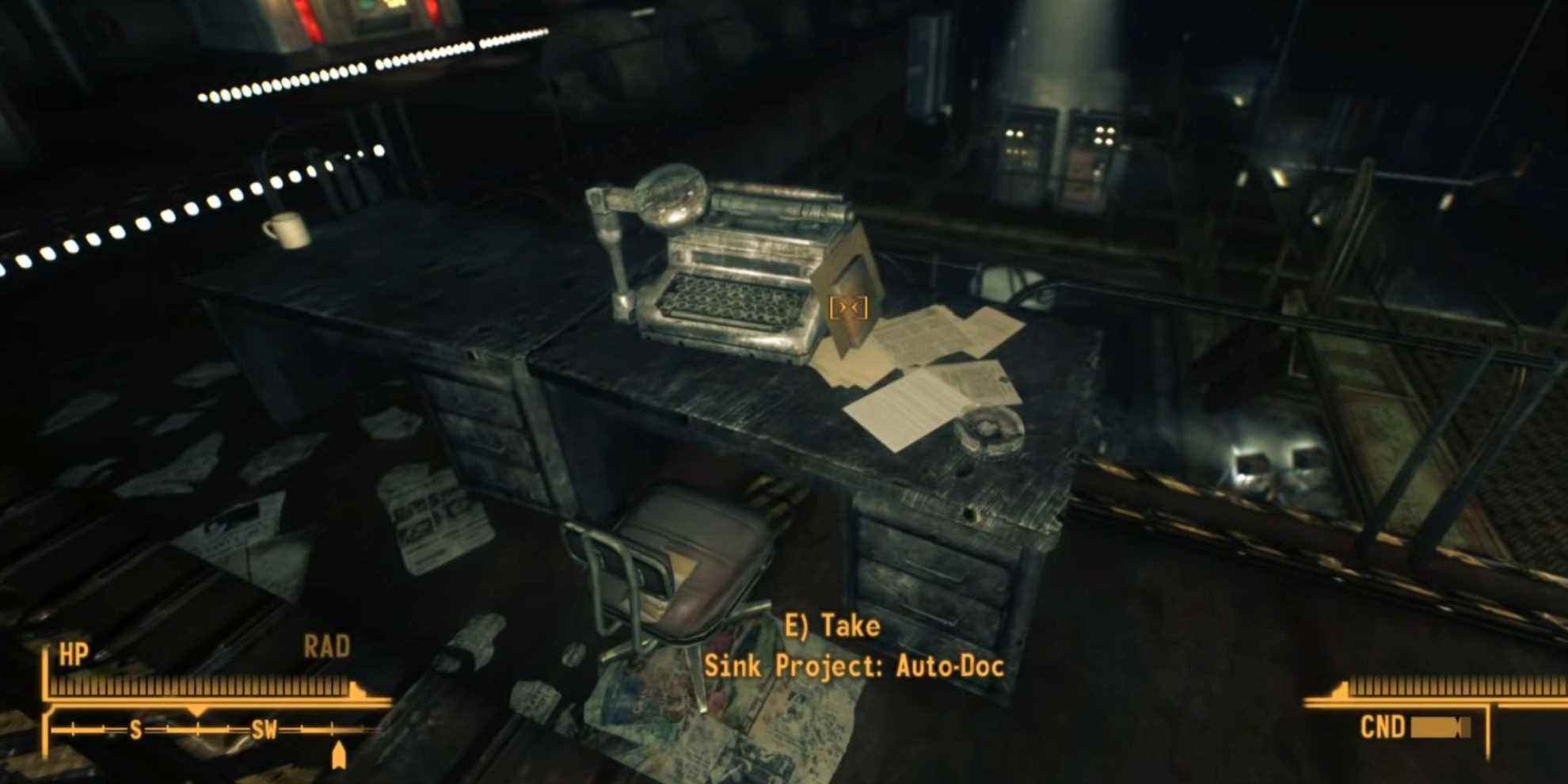 Fallout New Vegas Sink Project Auto-Doc sur un bureau