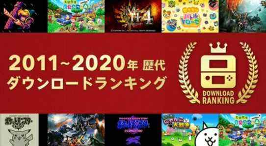 Nintendo dévoile les jeux eShop 3DS les plus vendus au Japon de 2011 à 2020