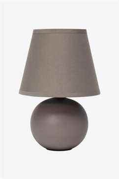 Simple Designs Mini lampe de table globe en céramique, gris