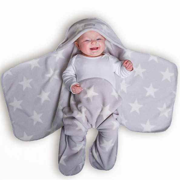 Couverture pour bébé grise Star Nod Pod avec pattes