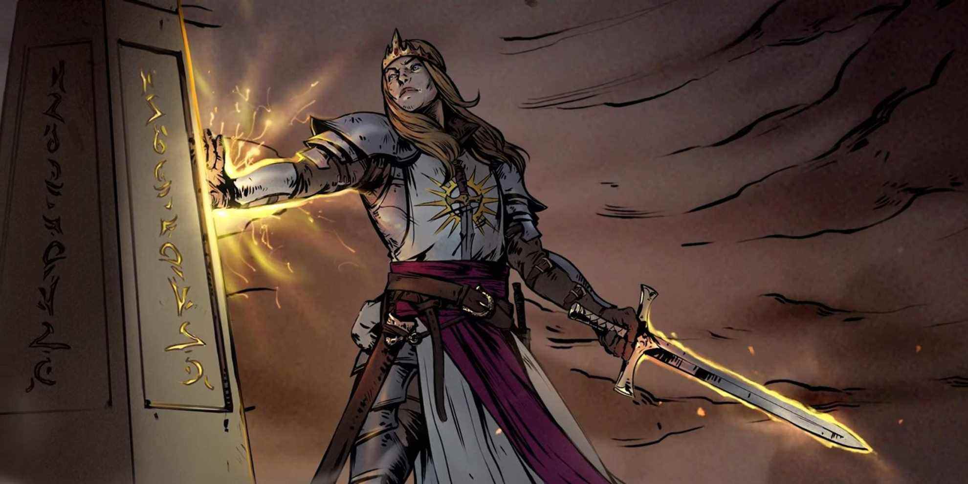 Pathfinder Wrath of the Righteous personnage avec épée