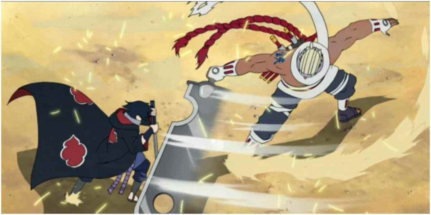 Naruto Sasuke Uchiwa se bat avec Killer Bee
