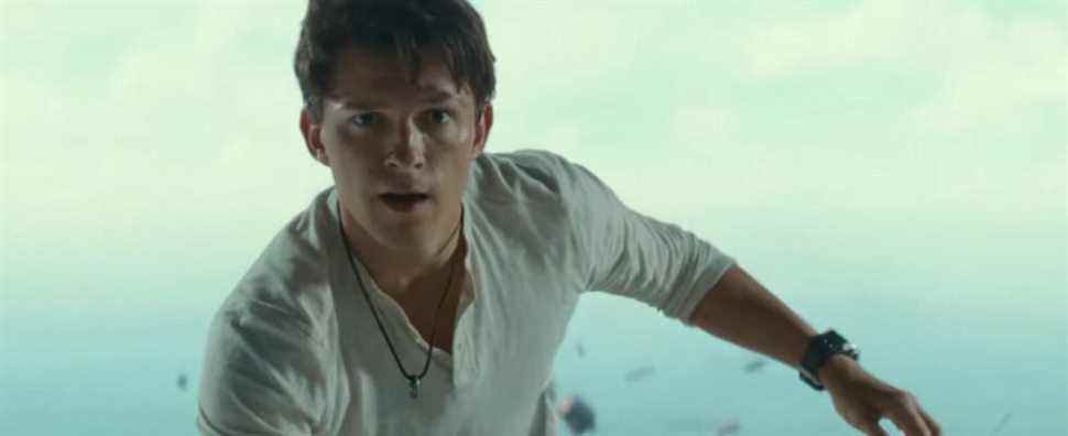 uncharted movie trailer tom holland