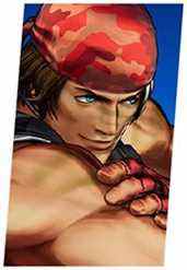 Portrait miniature du personnage de Ralf Jones via le site Web officiel de SNK King Of Fighters 15.