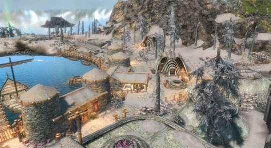 Skyrim-Raven-Rock-Solstheim-Dragonborn-Guide-Top-View-Docks-Earth-Stone-Temple-1