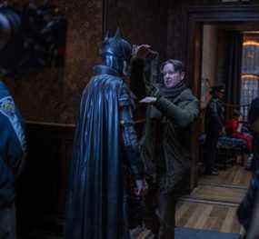Robert Pattinson et Matt Reeves sur le tournage de The Batman.