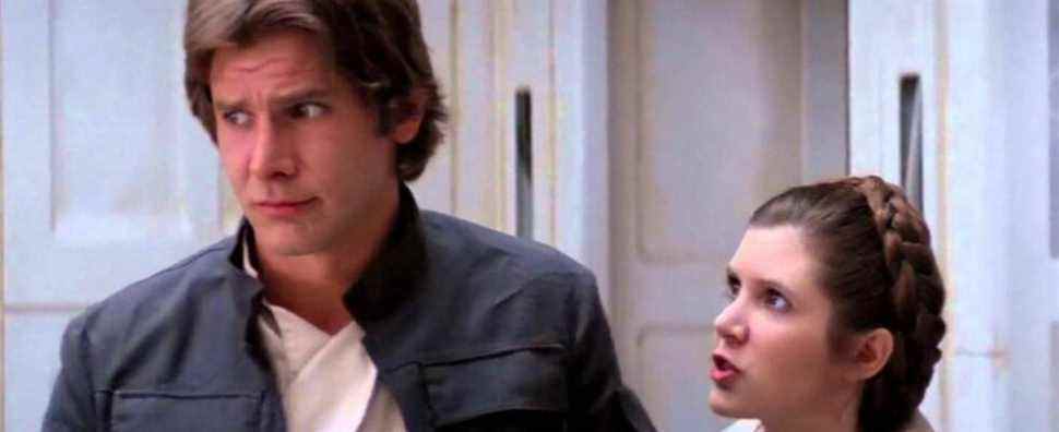 Han Solo and Princess Leia in Cloud City, in Star Wars Episode V: The Empire Strikes Back