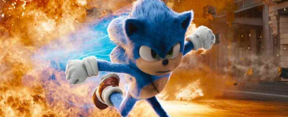 movie sonic running from explosion